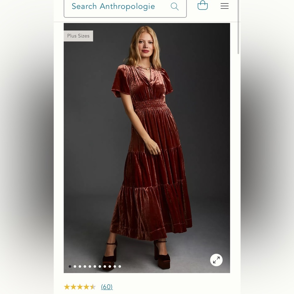 Anthropologie THE SOMERSET MAXI DRESS: VELVET EDITION in raspberry